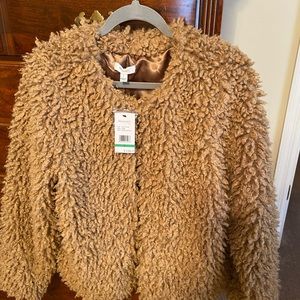 Skinny Girl furry jacket size Large!! Brand new,  never worn-still with tags!!